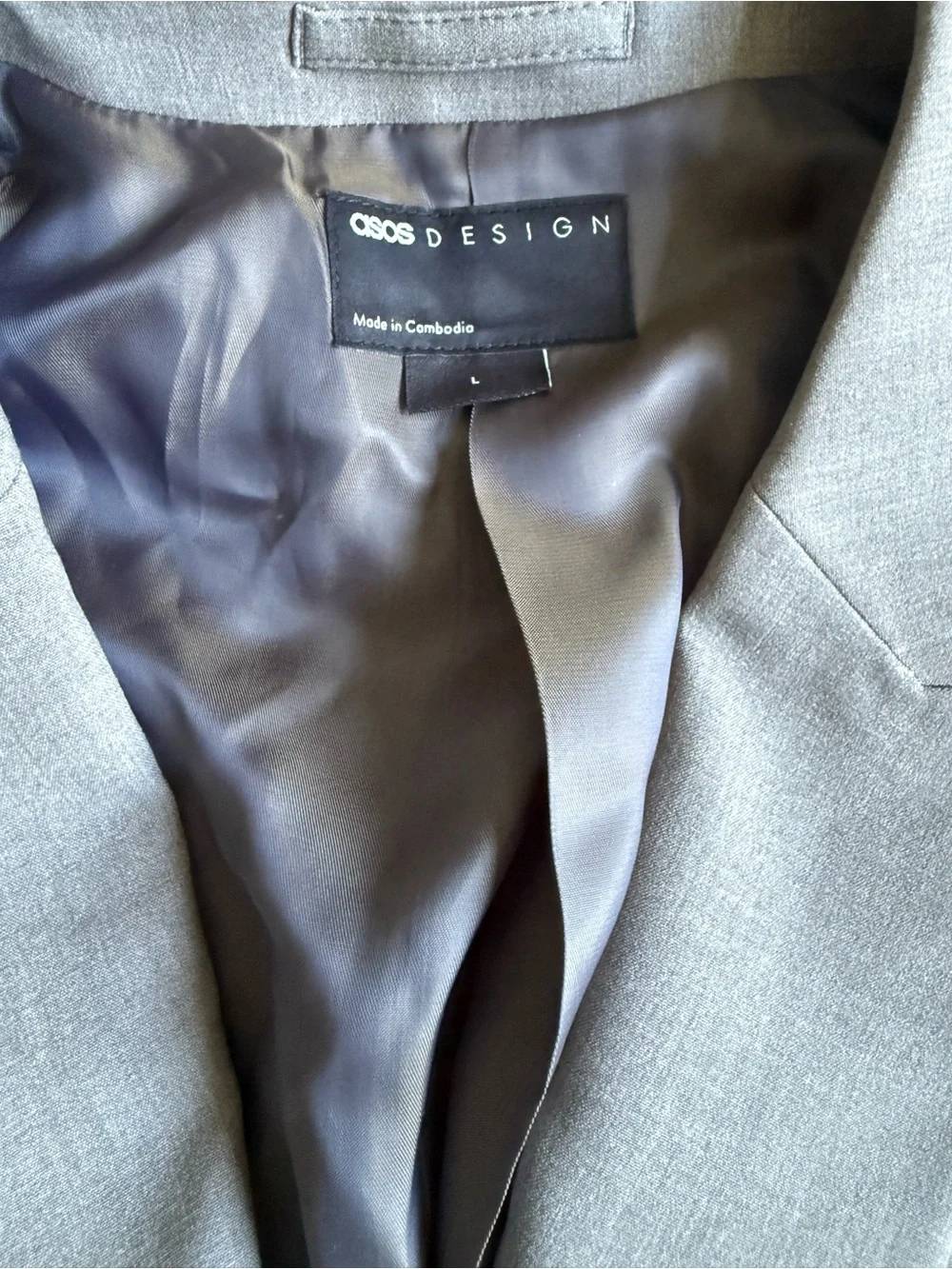 ASOS Double-Breasted Gray Men's Blazer